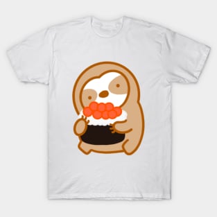 Cute Salmon Roe Sushi Sloth T-Shirt